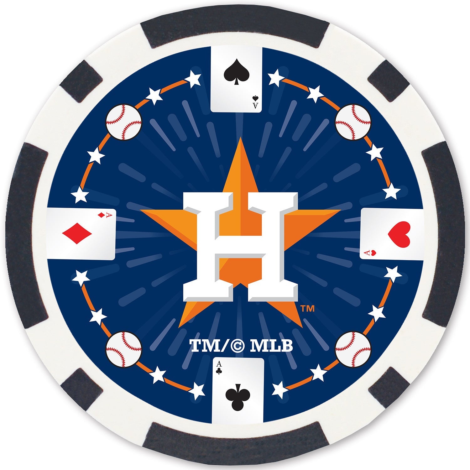 Houston Astros 100 Piece Poker Chips - 757 Sports Collectibles