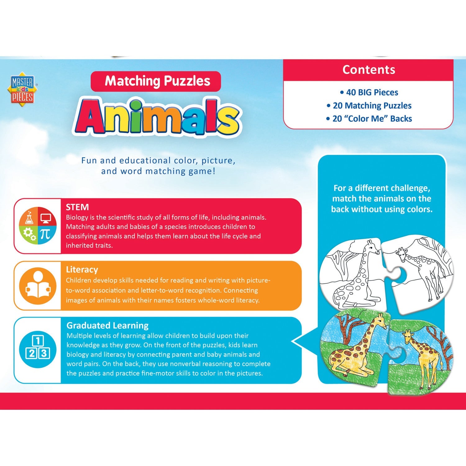 Animals - Educational Matching Jigsaw Puzzles - 757 Sports Collectibles