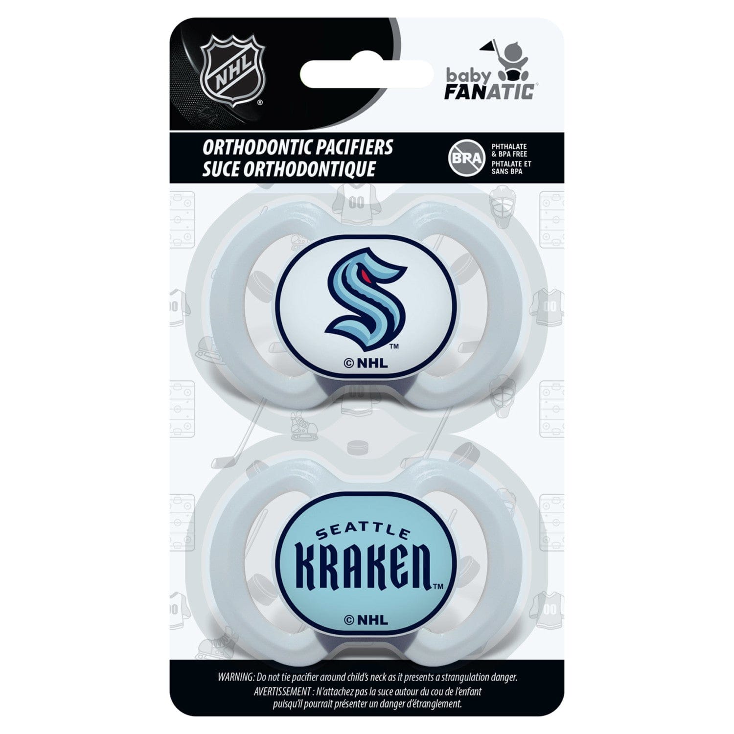 Seattle Kraken Pacifier 2-Pack - Sports Gifts, Sports Memorabilia, Sports Collectibles, Fan Shop