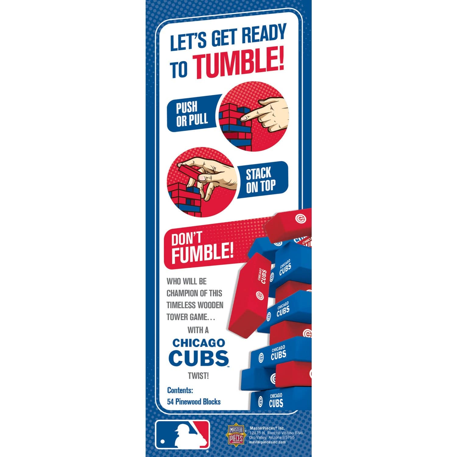 Chicago Cubs Tumble Tower Game - Sports Gifts, Sports Memorabilia, Sports Collectibles, Fan Shop