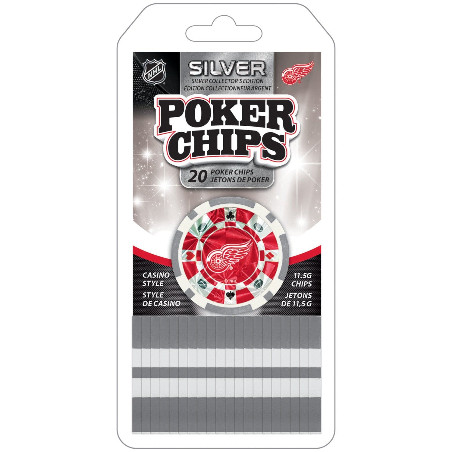 Detroit Red Wings 20-Piece Poker Chip Set - Sports Gifts, Sports Memorabilia, Sports Collectibles, Fan Shop