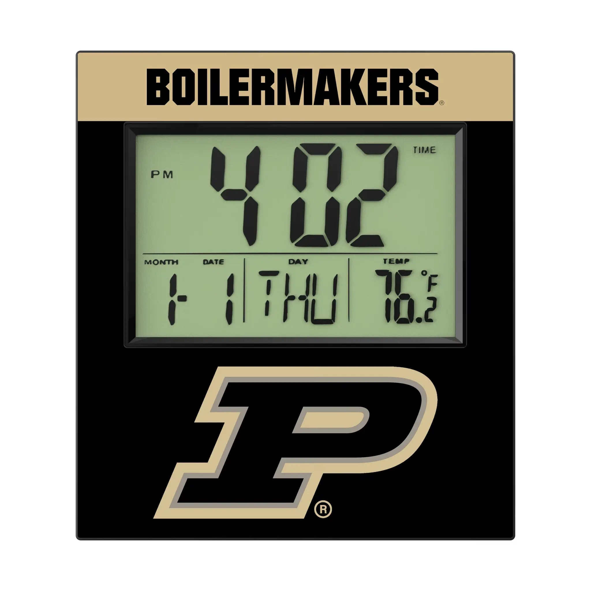 Purdue University Boilermakers Color Block Wall Clock