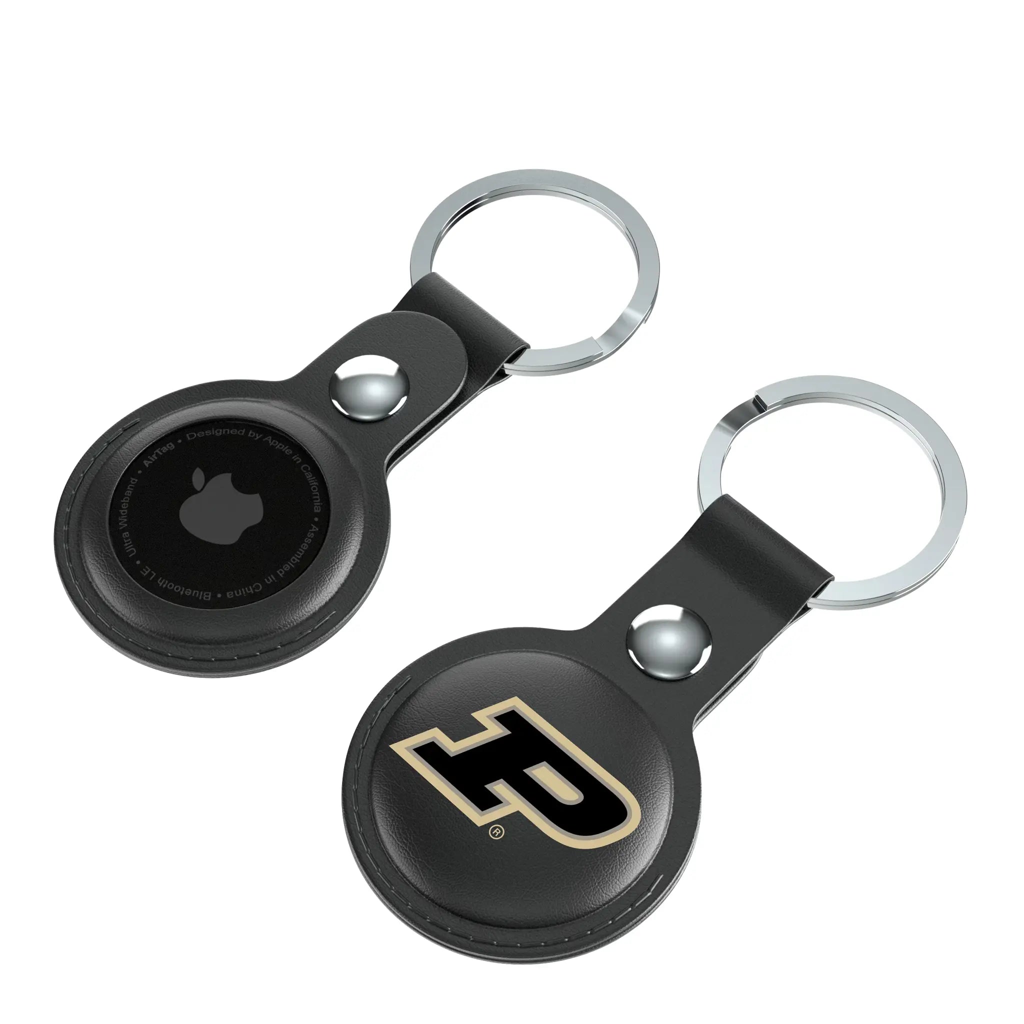 Purdue University Boilermakers Insignia Black Airtag Holder 2-Pack