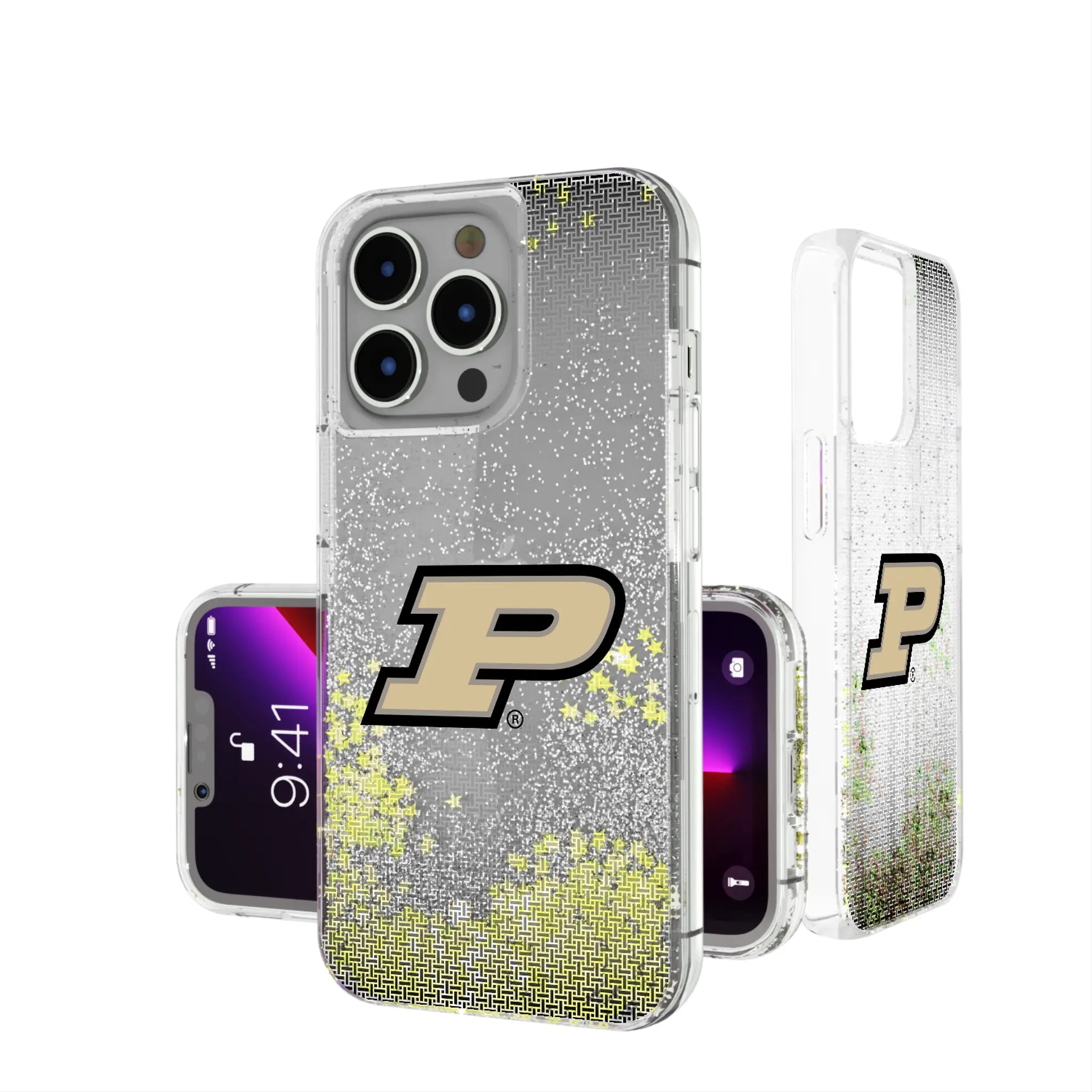 Purdue University Boilermakers Linen Glitter Phone Case