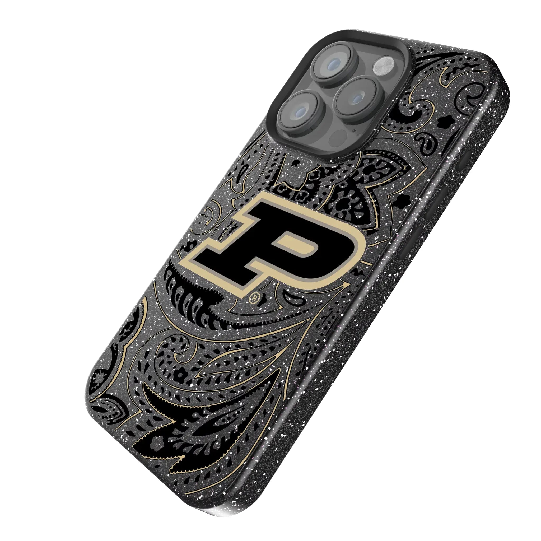 Purdue University Boilermakers Paisley Bling Phone Case