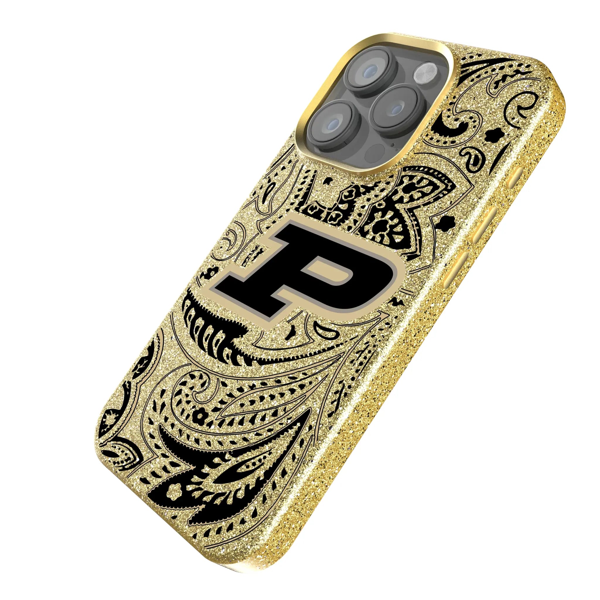 Purdue University Boilermakers Paisley Bling Phone Case