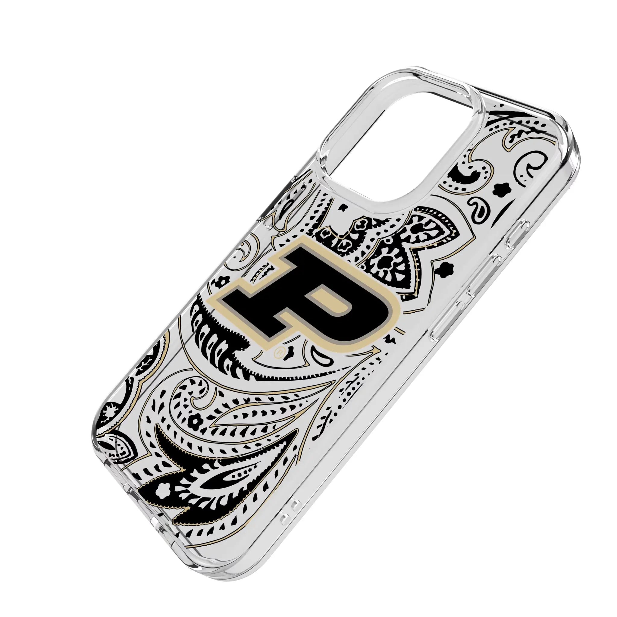 Purdue University Boilermakers Paisley Clear Phone Case for Apple iPhone