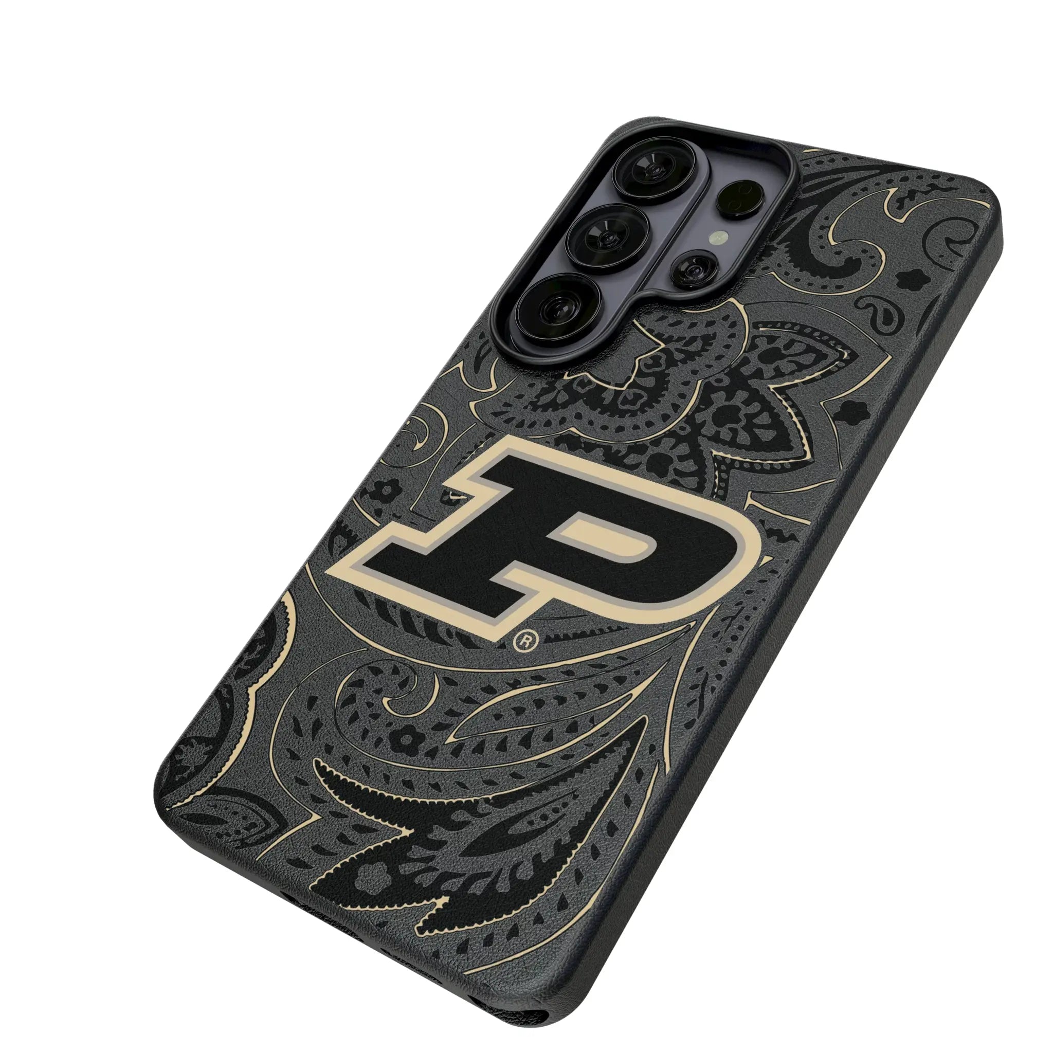 Purdue University Boilermakers Paisley MagSafe Compatible Phone Case for Samsung Galaxy