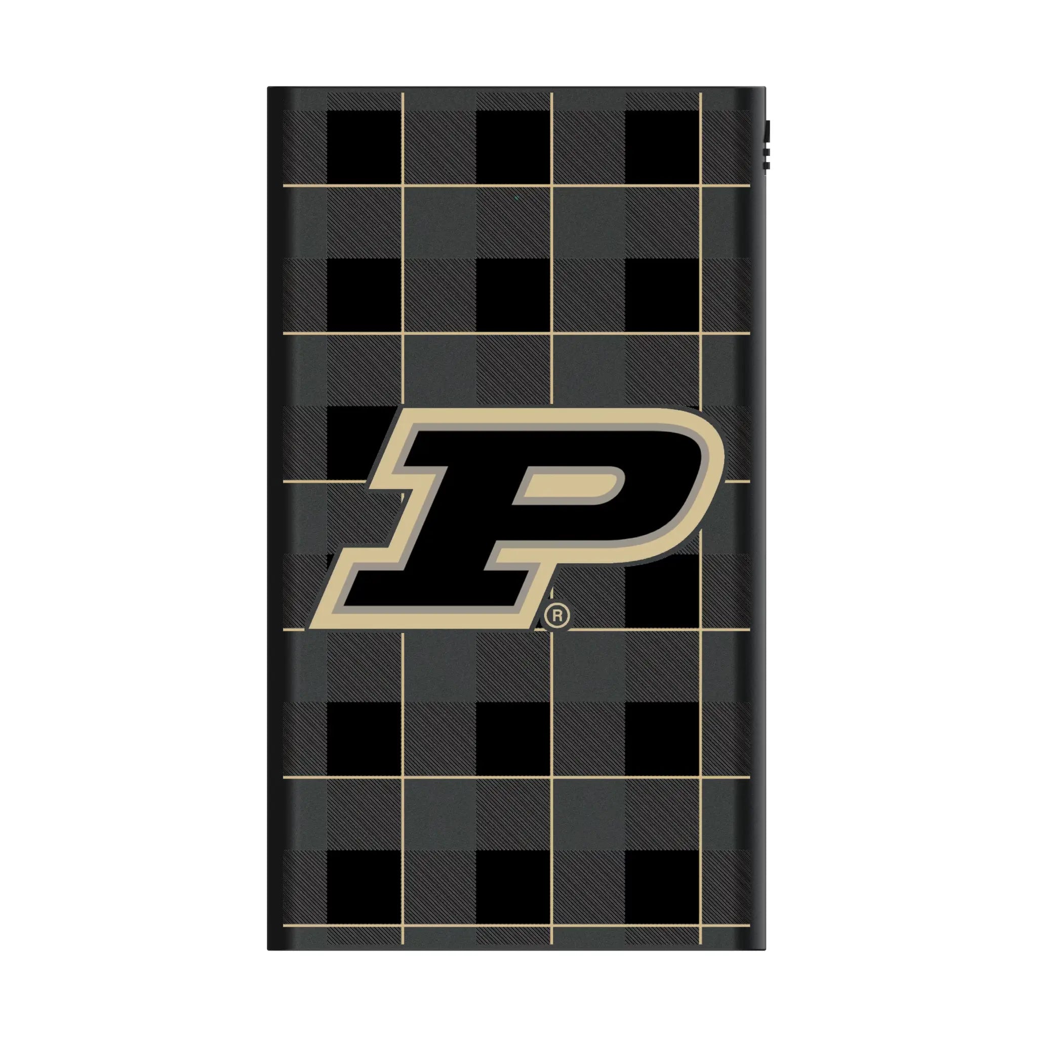 Purdue University Boilermakers Plaid 5000mAh Flat Powerbank