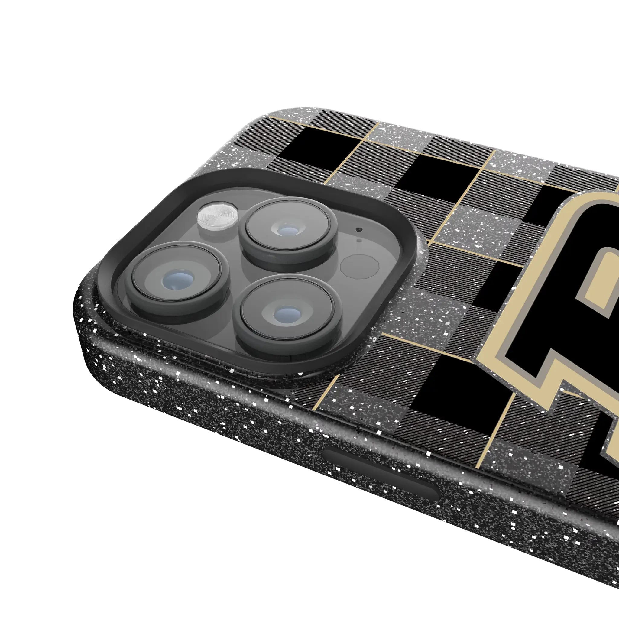 Purdue University Boilermakers Plaid Bling Phone Case