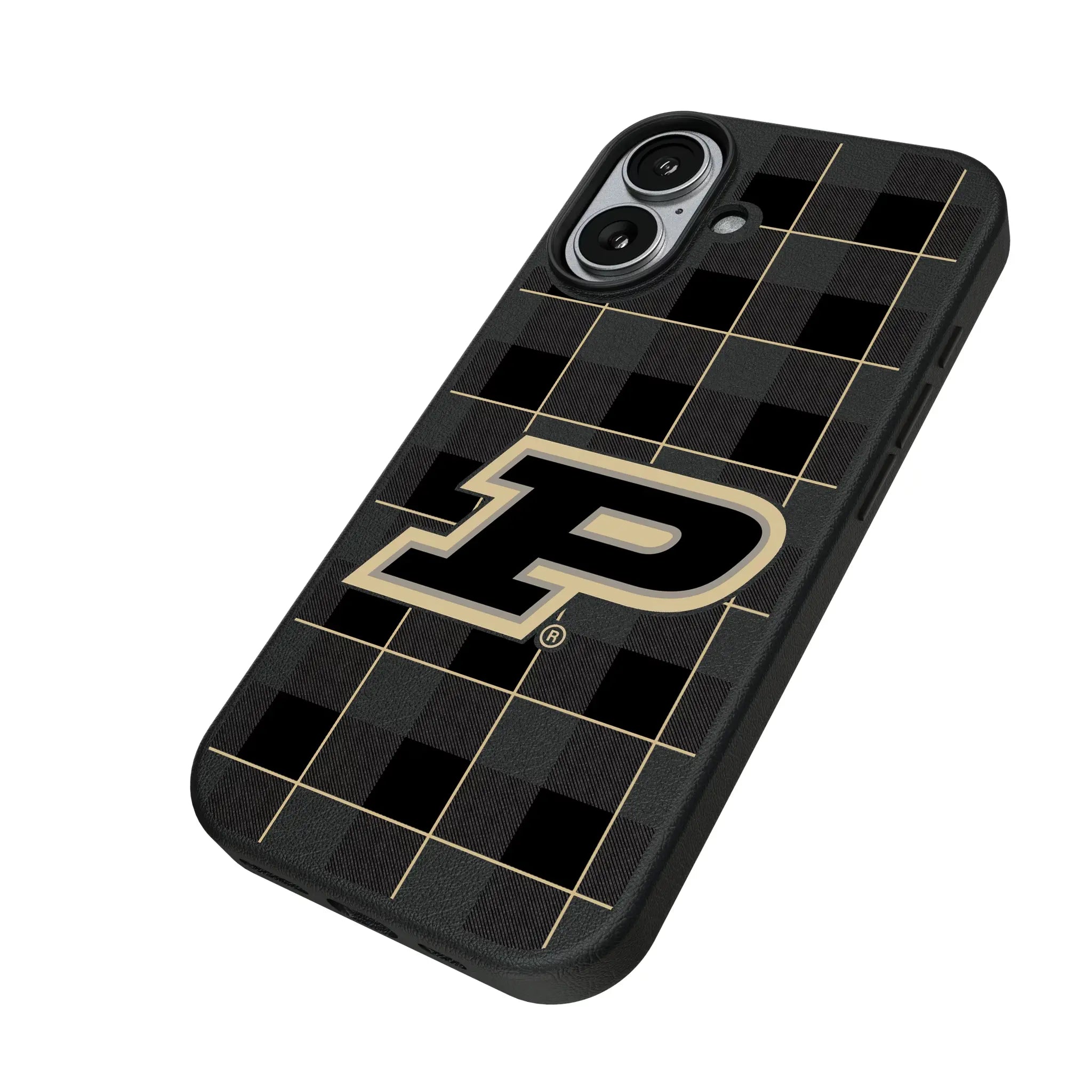 Purdue University Boilermakers Plaid MagSafe Compatible Phone Case for Apple iPhone