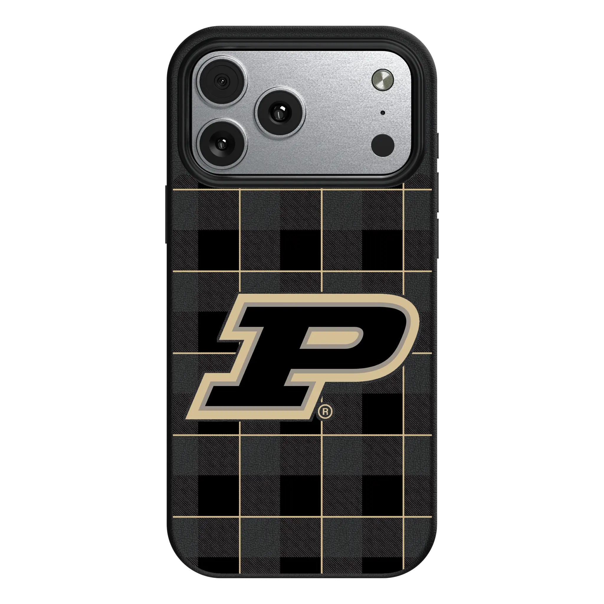 Purdue University Boilermakers Plaid MagSafe Compatible Phone Case for Apple iPhone
