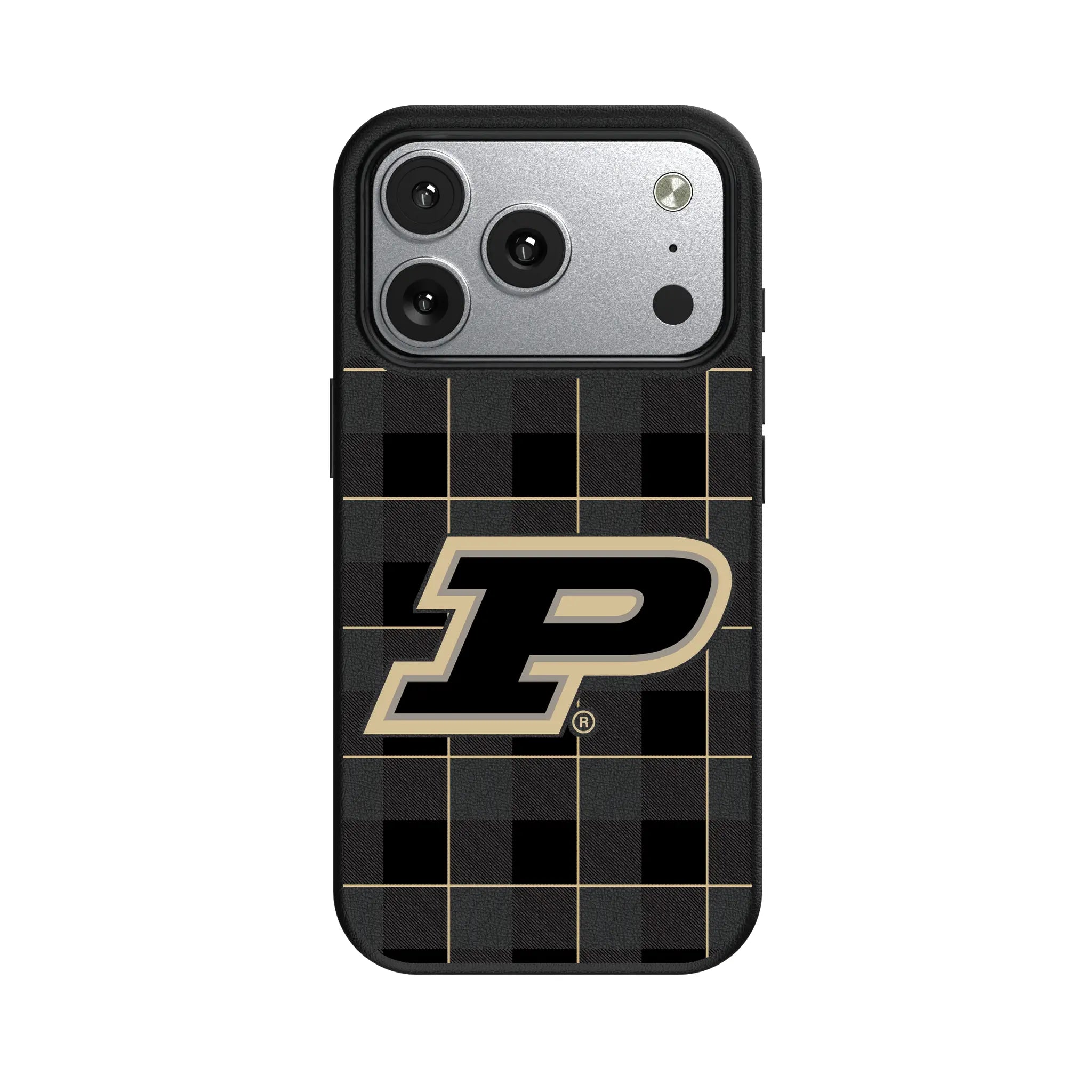 Purdue University Boilermakers Plaid MagSafe Compatible Phone Case for Apple iPhone