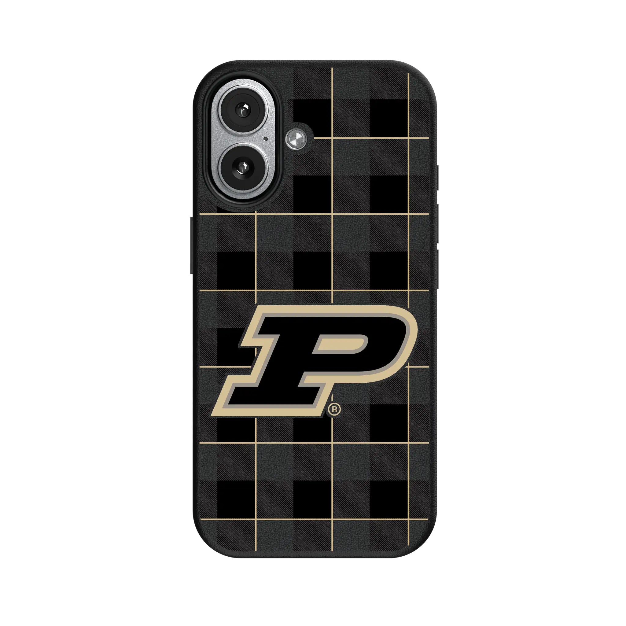 Purdue University Boilermakers Plaid MagSafe Compatible Phone Case for Apple iPhone