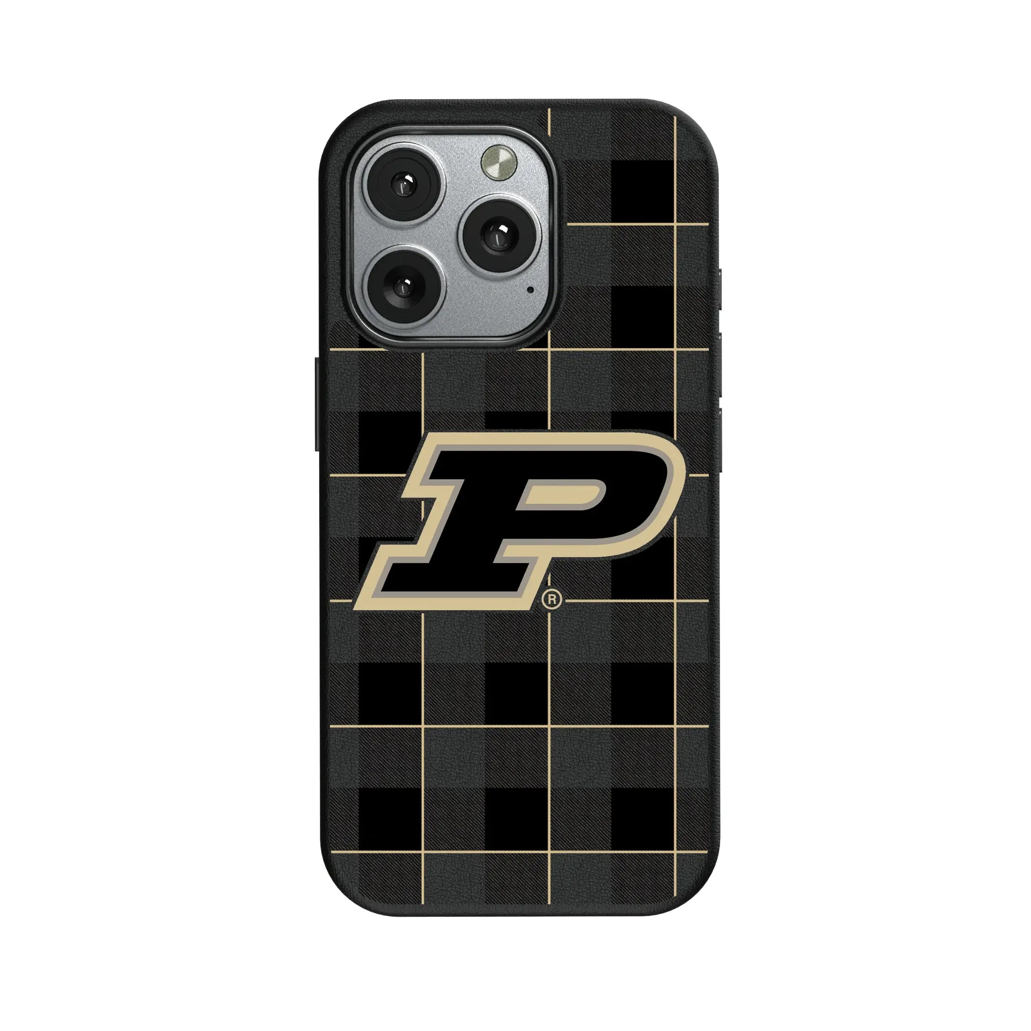 Purdue University Boilermakers Plaid MagSafe Compatible Phone Case for Apple iPhone