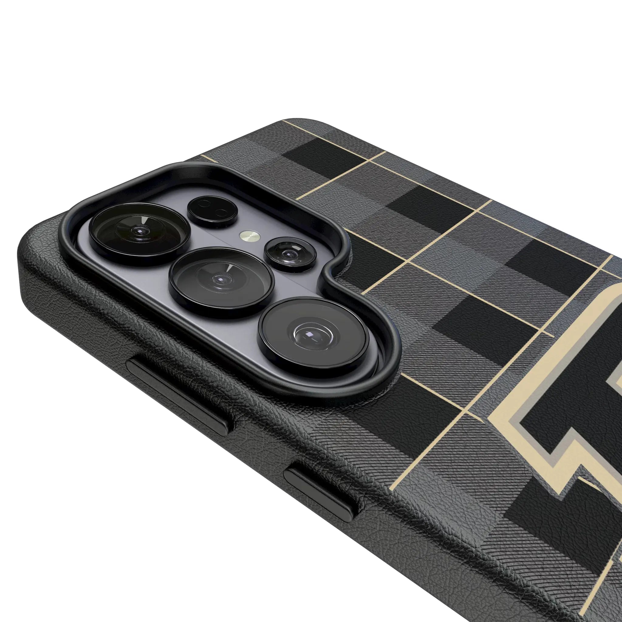 Purdue University Boilermakers Plaid MagSafe Compatible Phone Case for Samsung Galaxy