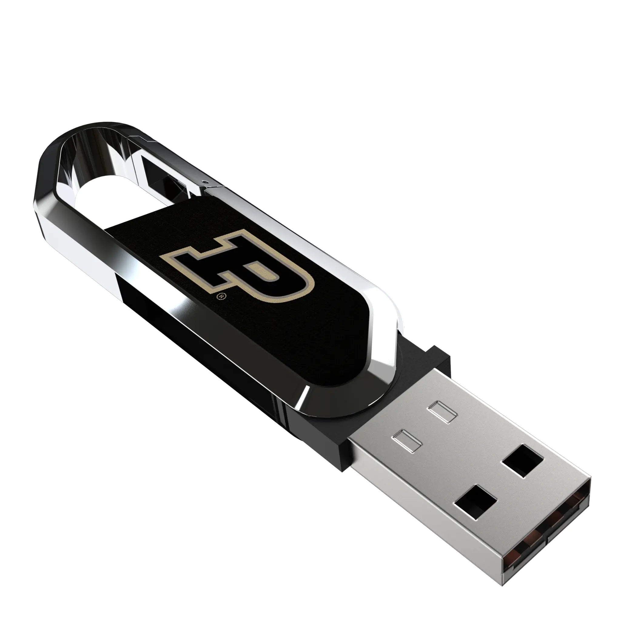 Purdue University Boilermakers Solid USB 32GB Clip Style Flash Drive