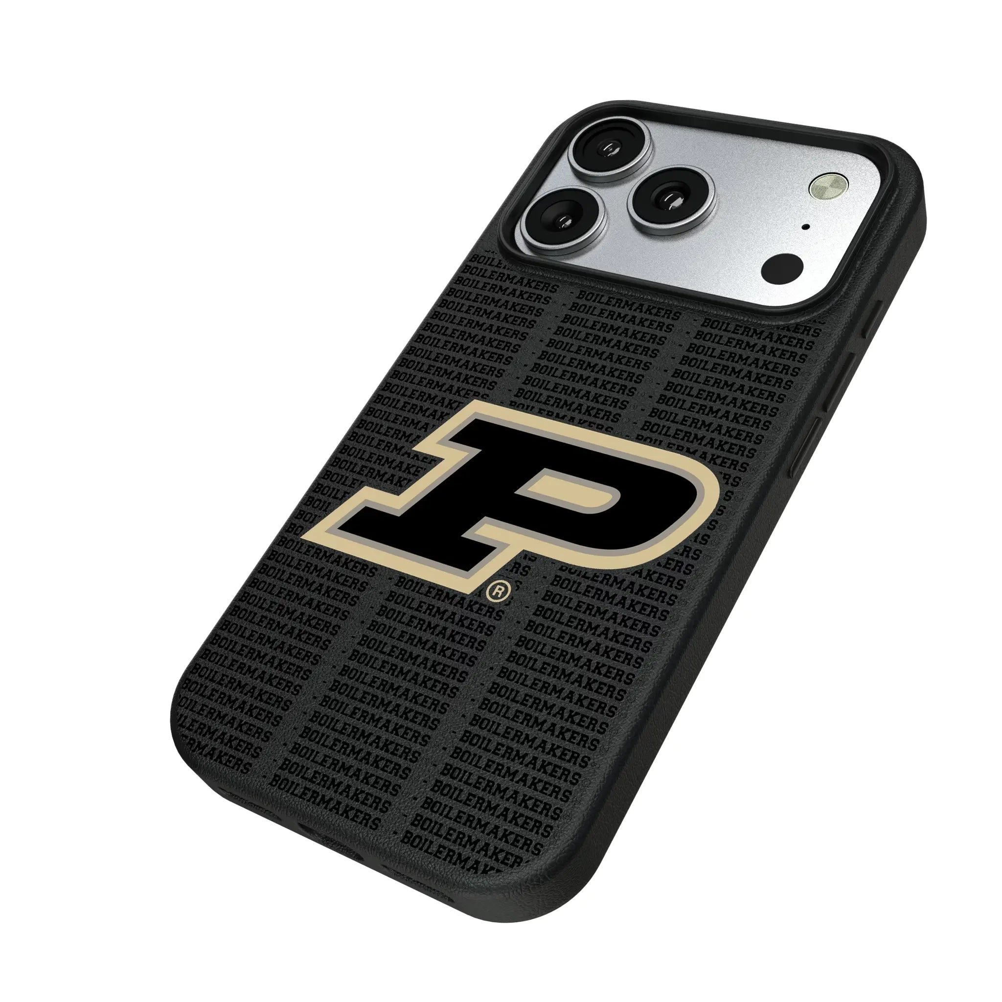 Purdue University Boilermakers Text Backdrop MagSafe Compatible Phone Case for Apple iPhone