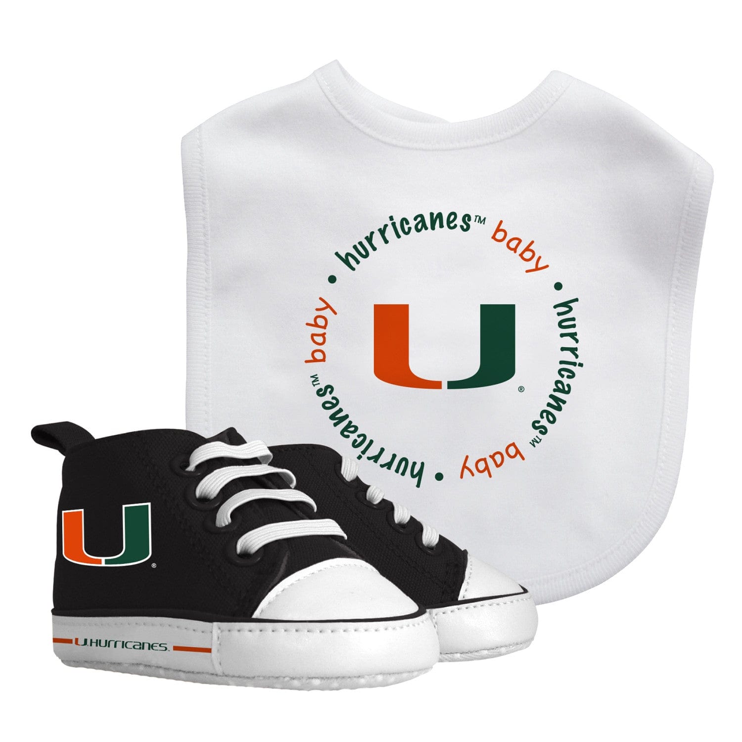 Miami Hurricanes 2-Piece Baby Gift Set - Sports Gifts, Sports Memorabilia, Sports Collectibles, Fan Shop