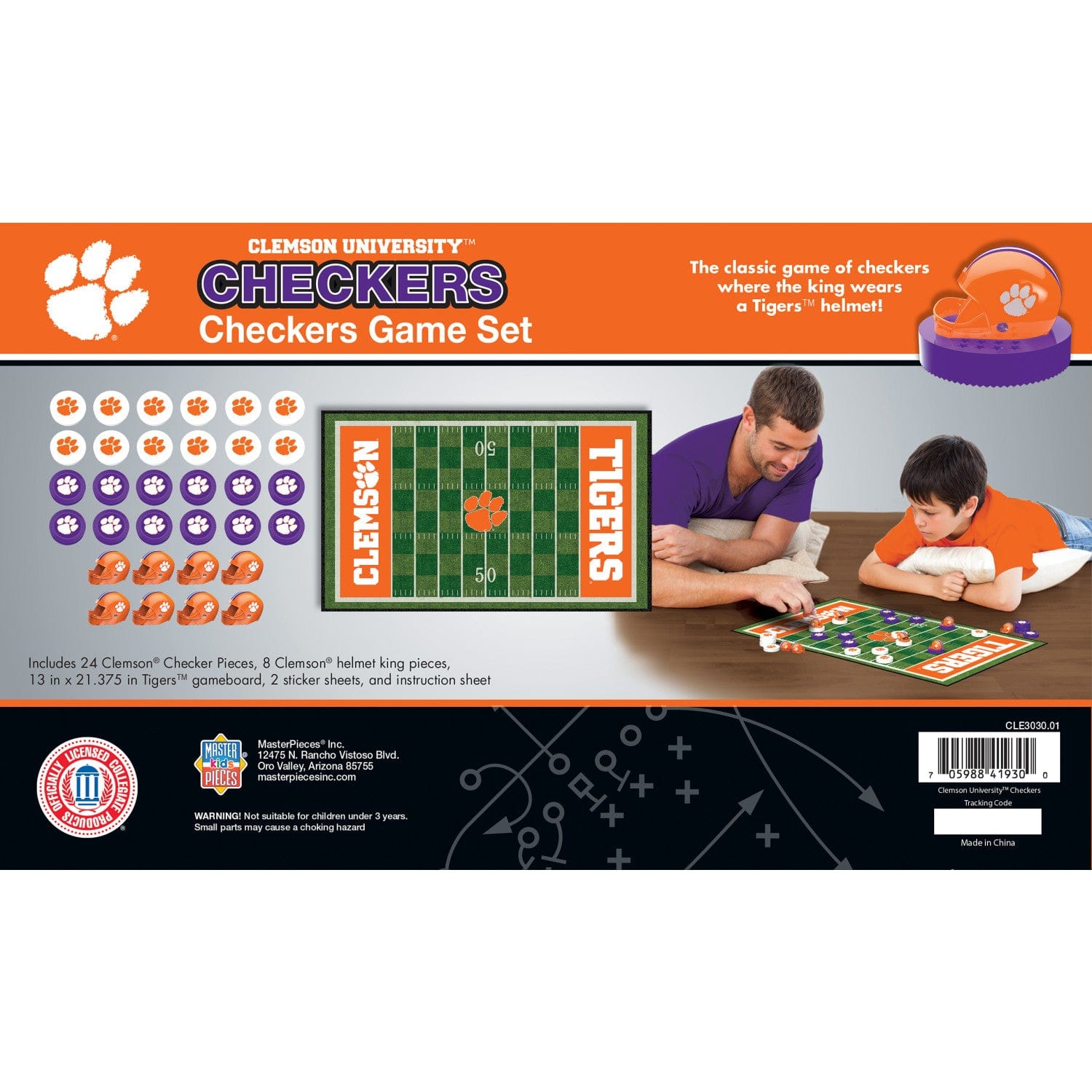 Clemson Tigers Checkers Game - Sports Gifts, Sports Memorabilia, Sports Collectibles, Fan Shop