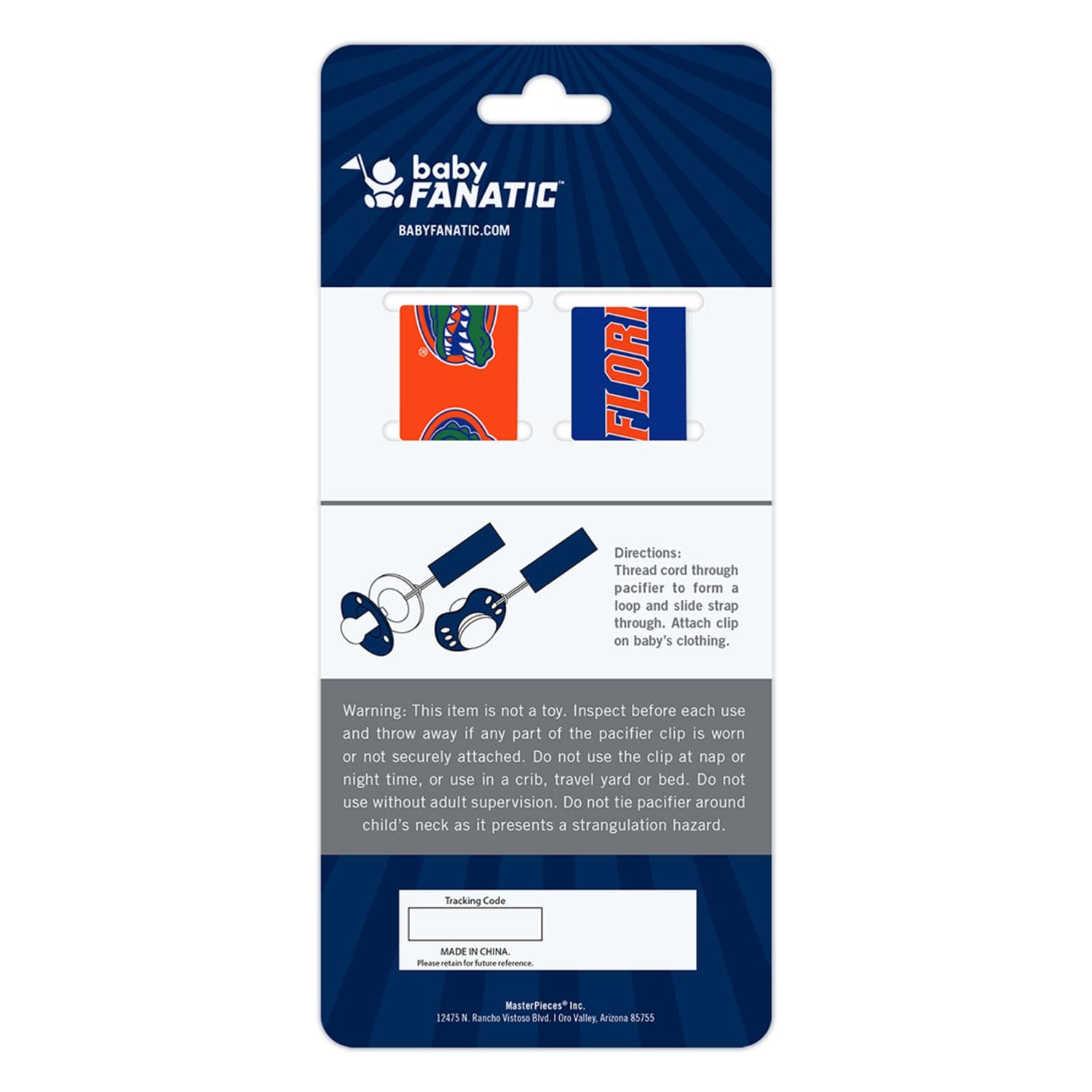 Florida Gators Pacifier Clip 2-Pack - Baby Accessories