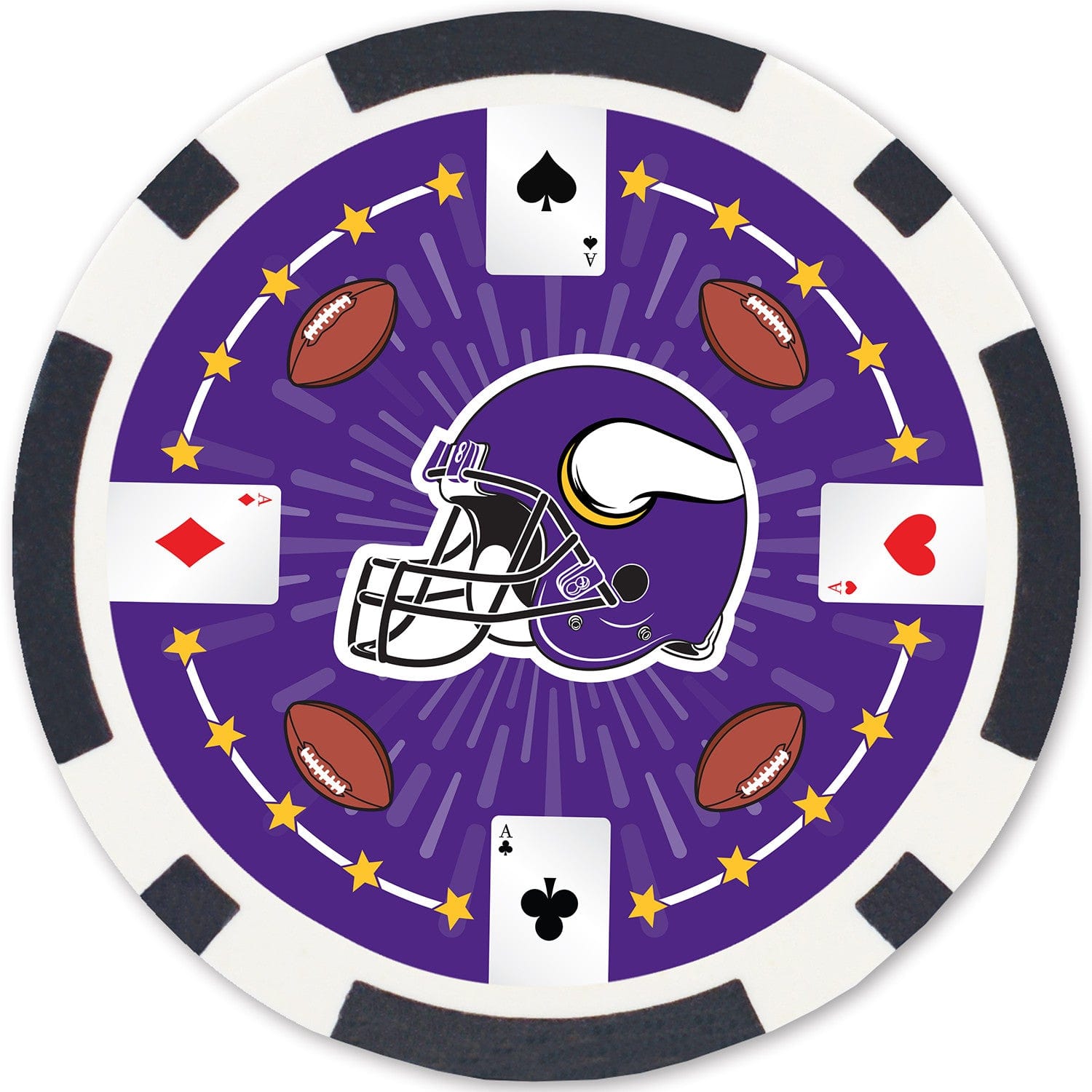 Minnesota Vikings 100-Piece Poker Chip Set