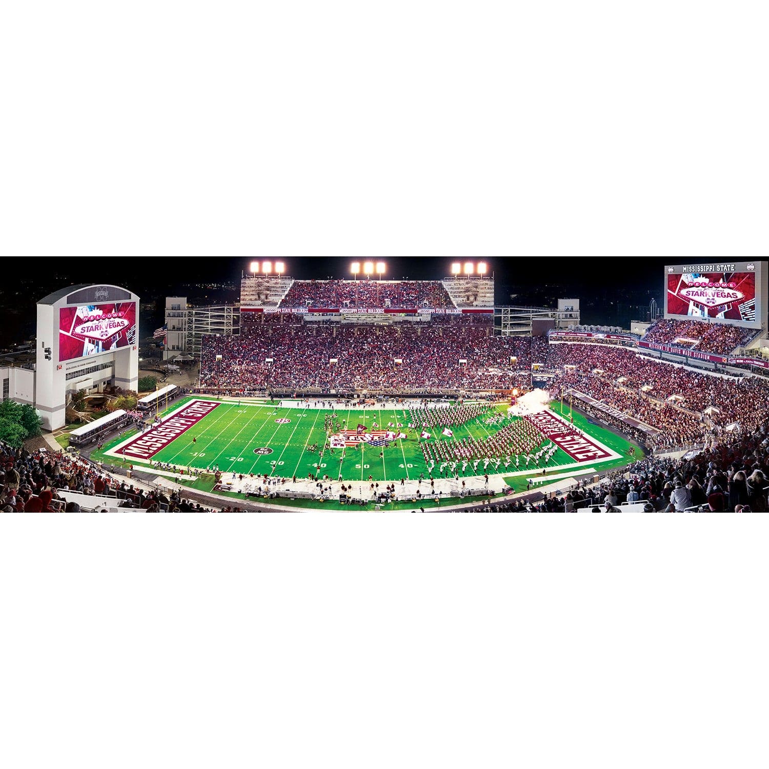 Mississippi State Bulldogs 1000 Piece Panoramic Jigsaw Puzzle - Sports Gifts, Sports Memorabilia, Sports Collectibles, Fan Shop