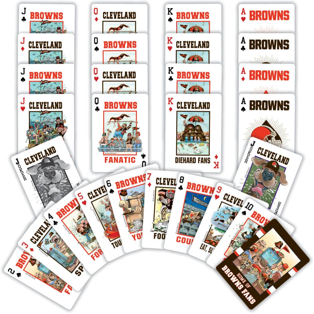 Cleveland Browns Fan Deck Playing Cards - 54 Card Collection - Sports Gifts, Sports Memorabilia, Sports Collectibles, Fan Shop