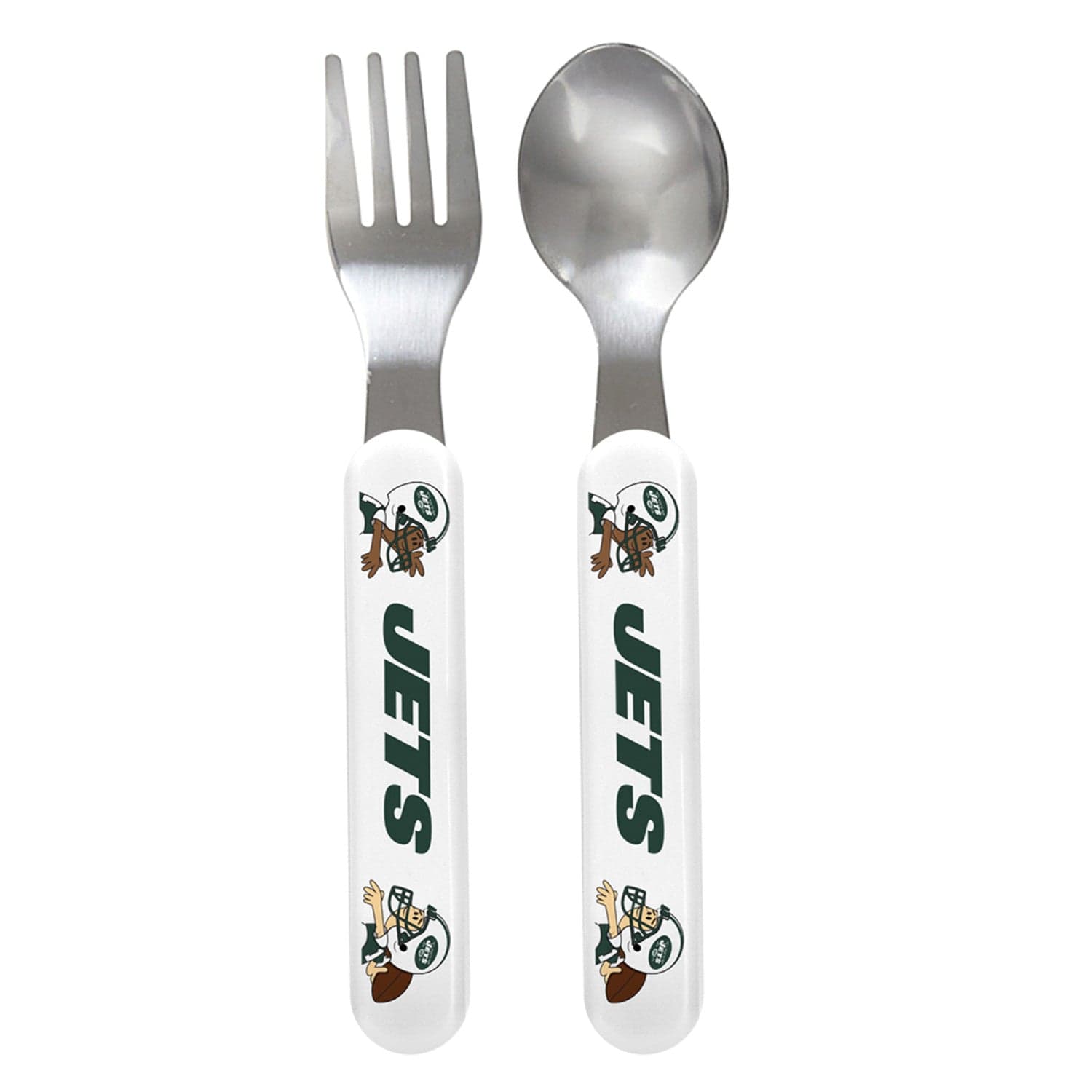 New York Jets Baby Fork & Spoon Set - Sports Gifts, Sports Memorabilia, Sports Collectibles, Fan Shop