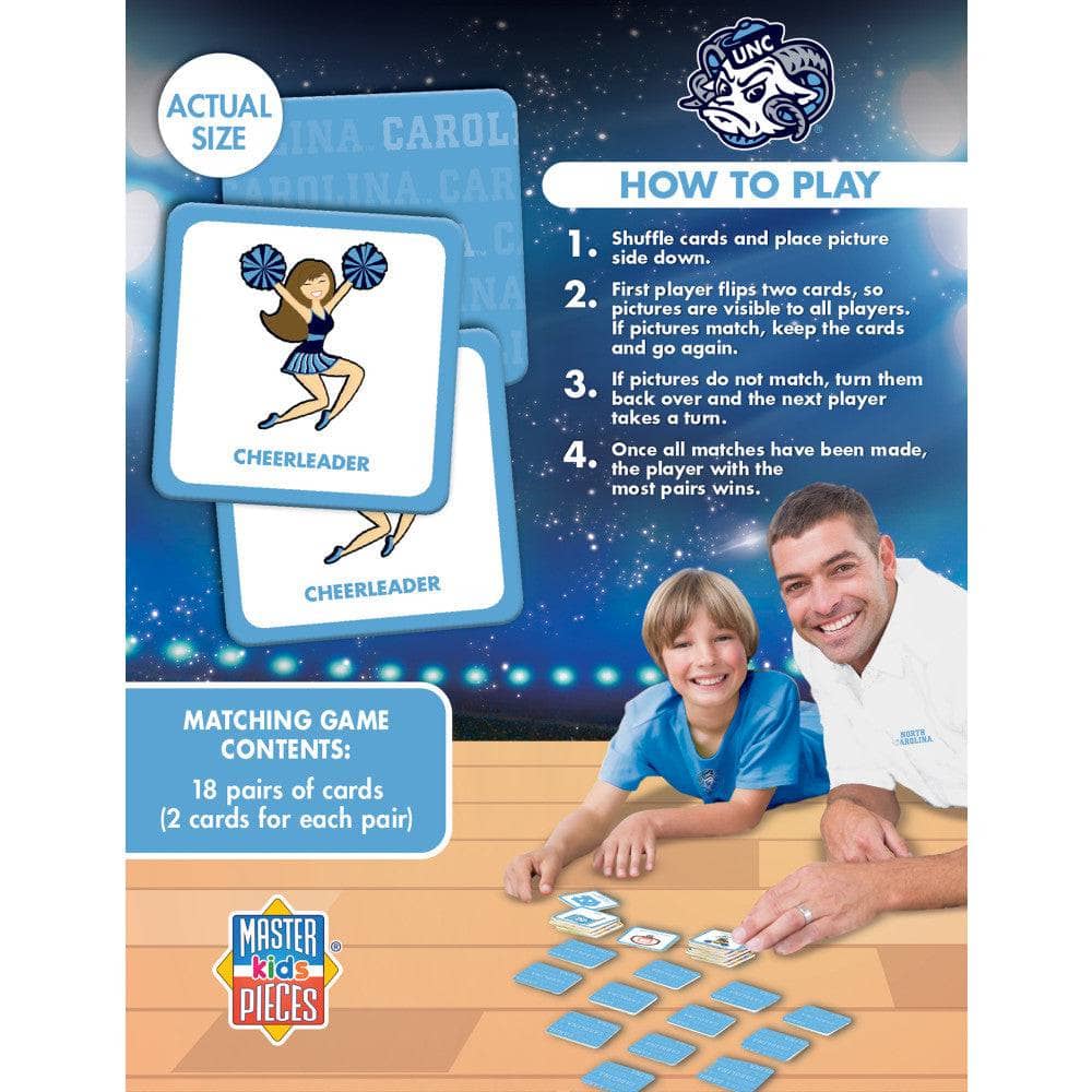UNC Tar Heels Memory Match Game - Sports Gifts, Sports Memorabilia, Sports Collectibles, Fan Shop