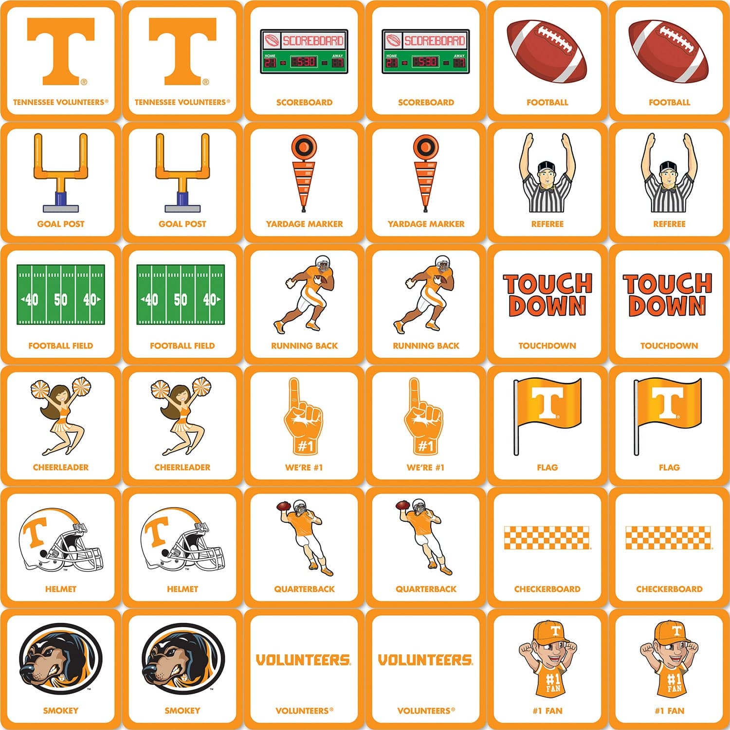 Tennessee Volunteers Memory Matching Game - Sports Gifts, Sports Memorabilia, Sports Collectibles, Fan Shop