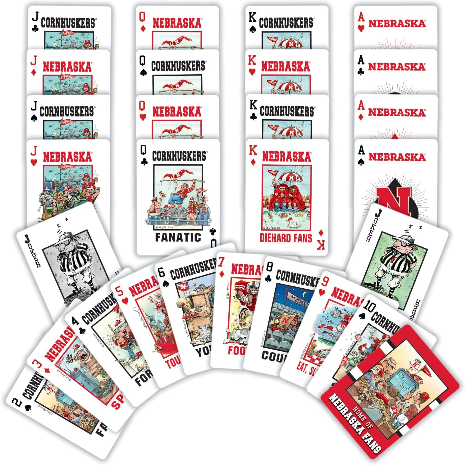 Nebraska Cornhuskers Fan Deck Playing Cards - 54 Card Deck - Sports Gifts, Sports Memorabilia, Sports Collectibles, Fan Shop