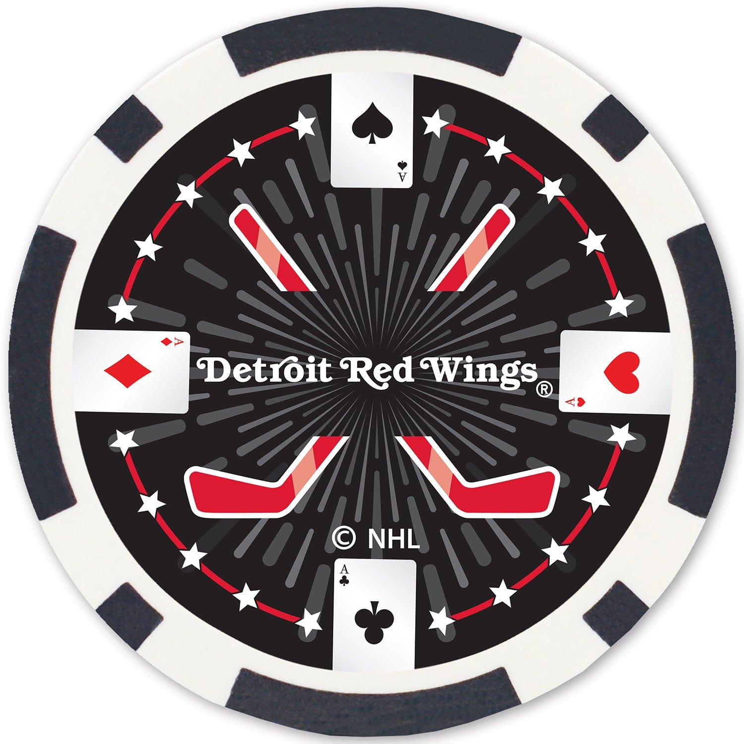 Detroit Red Wings 100 Piece Poker Chip Set - Sports Gifts, Sports Memorabilia, Sports Collectibles, Fan Shop