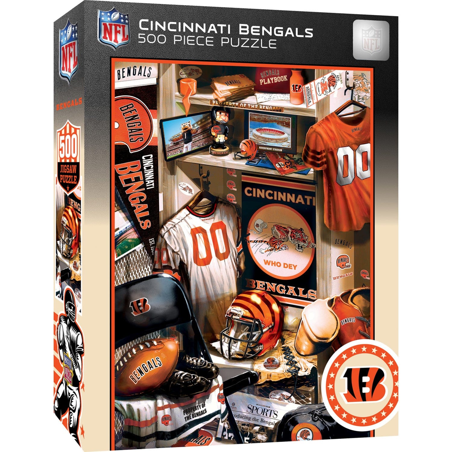 Cincinnati Bengals Locker Room 500-Piece Jigsaw Puzzle