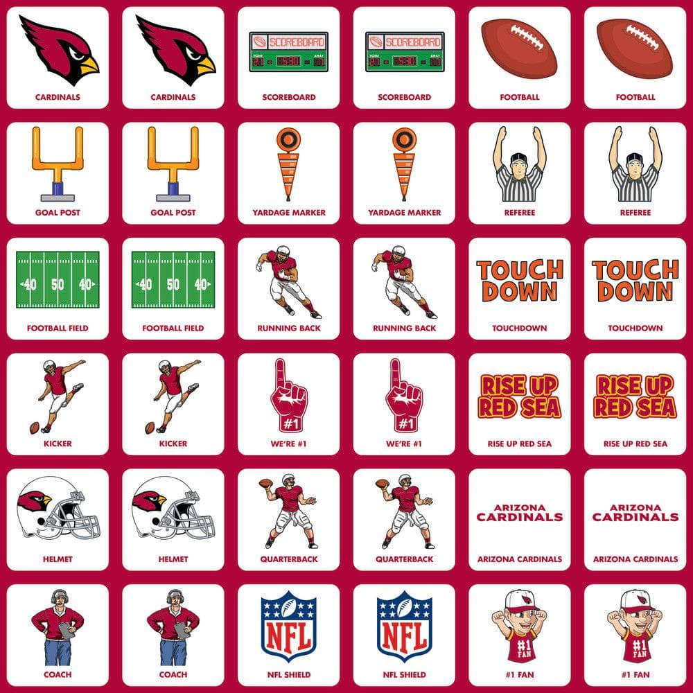 Arizona Cardinals Memory Matching Game