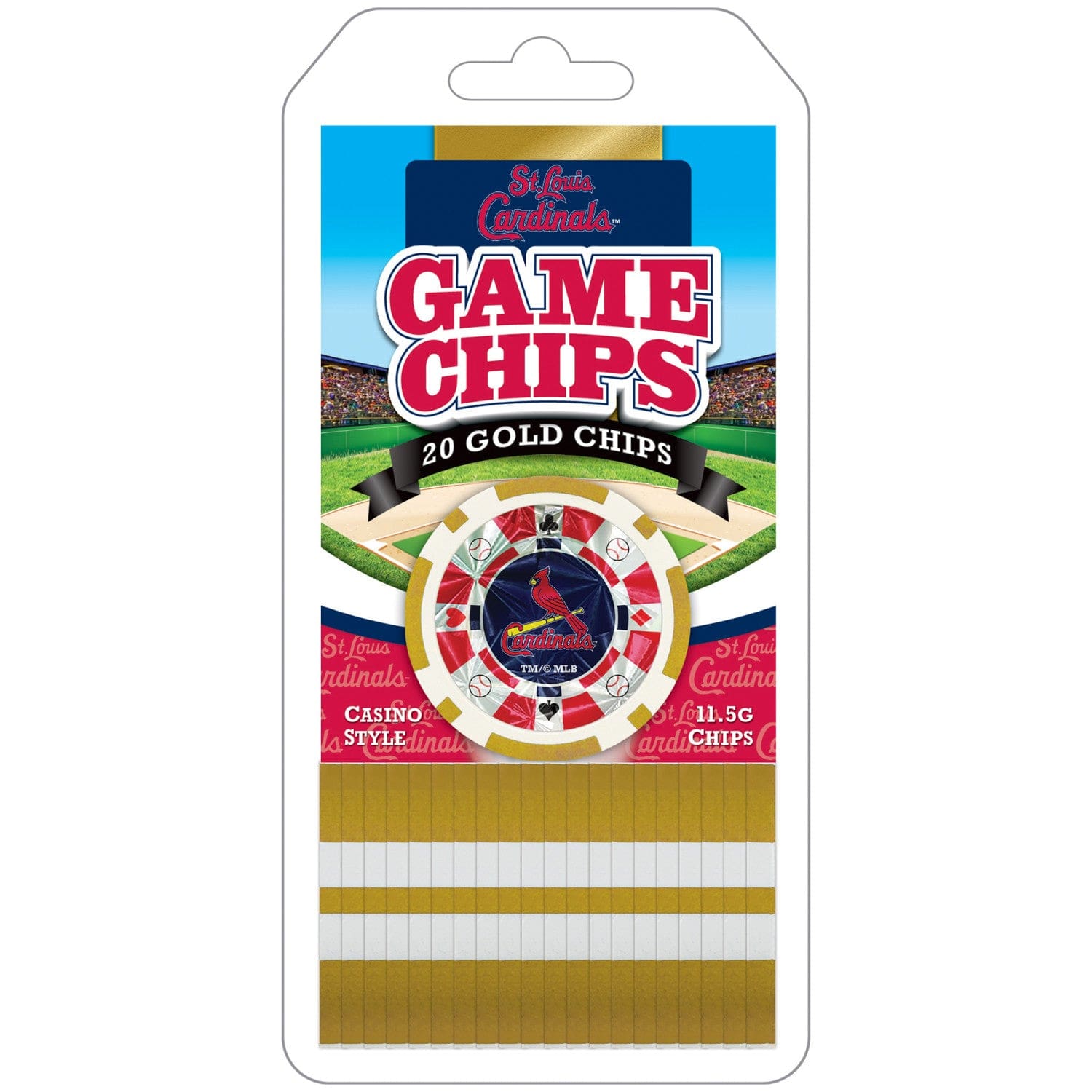 St. Louis Cardinals 20 Piece Poker Chip Set - Sports Gifts, Sports Memorabilia, Sports Collectibles, Fan Shop