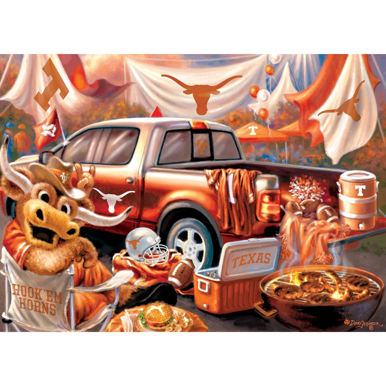 Texas Longhorns Gameday 1000 Piece Jigsaw Puzzle - Sports Gifts, Sports Memorabilia, Sports Collectibles, Fan Shop
