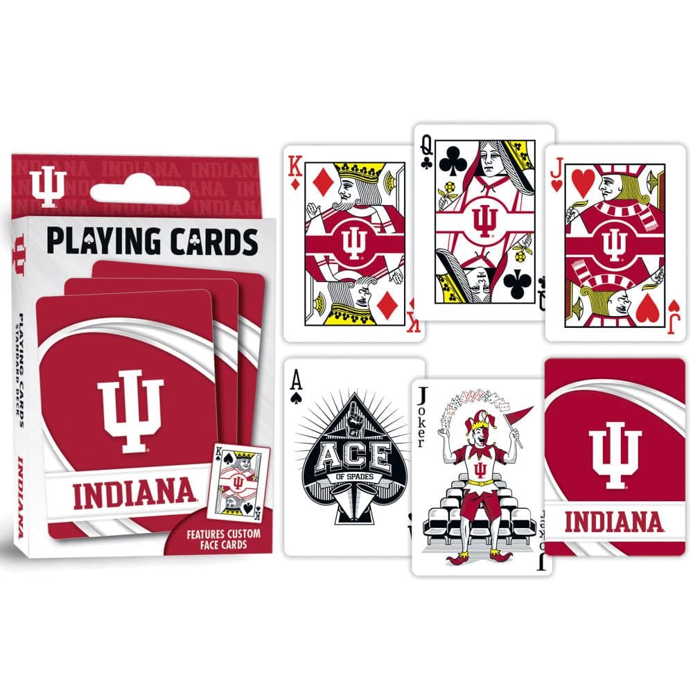 Indiana Hoosiers 54-Card Deck Playing Cards - Sports Gifts, Sports Memorabilia, Sports Collectibles, Fan Shop