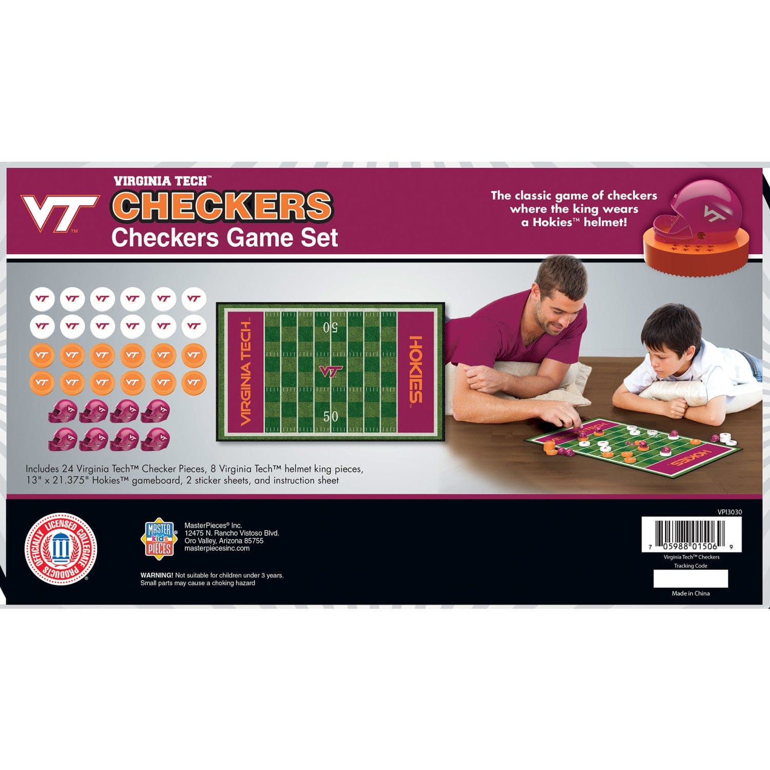 Virginia Tech Hokies Checkers Game Set - Sports Gifts, Sports Memorabilia, Sports Collectibles, Fan Shop