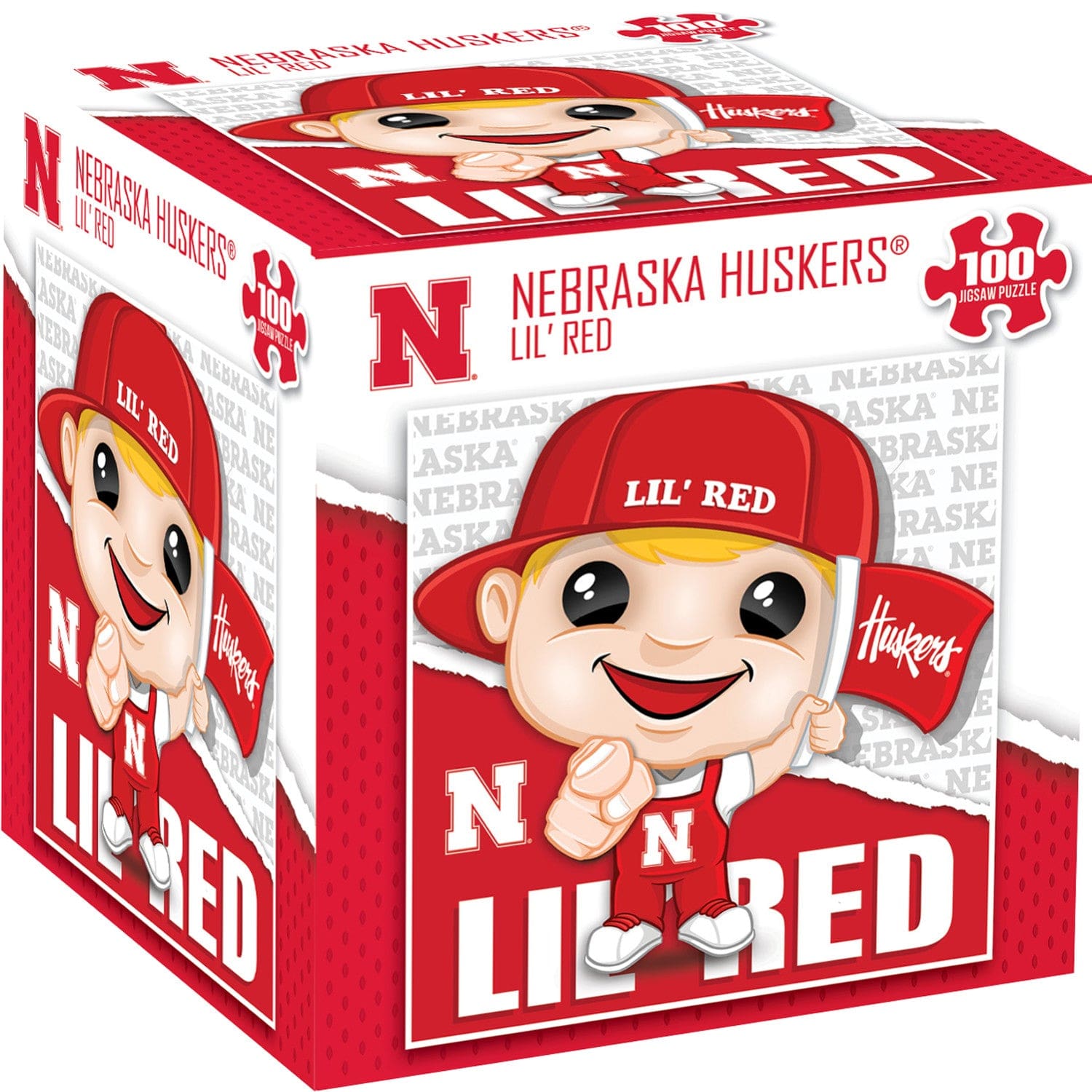 Lil Red - Nebraska Cornhuskers 100 Piece Jigsaw Puzzle - Sports Gifts, Sports Memorabilia, Sports Collectibles, Fan Shop