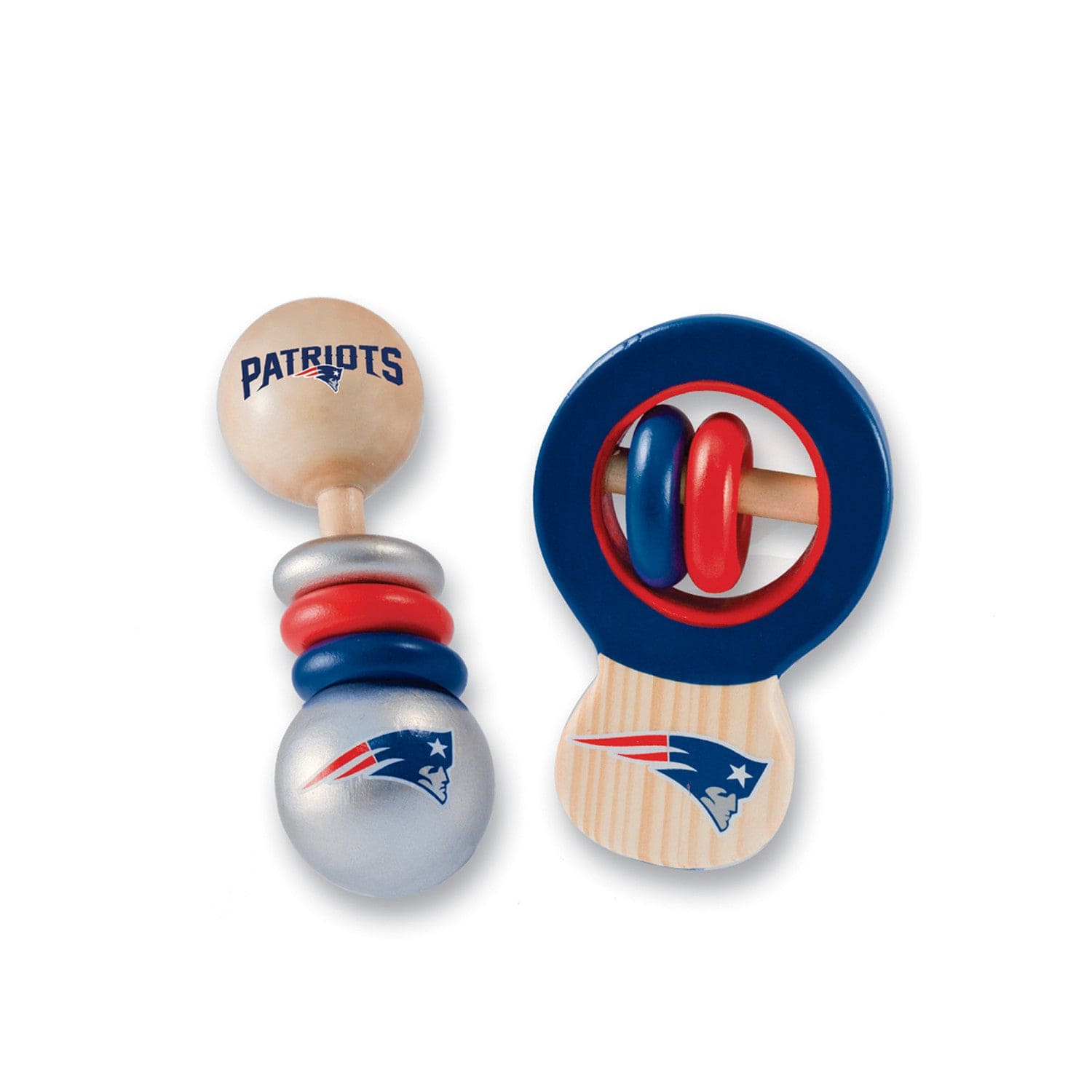 New England Patriots Baby Rattles 2-Pack - Perfect for Little Fans! - Sports Gifts, Sports Memorabilia, Sports Collectibles, Fan Shop