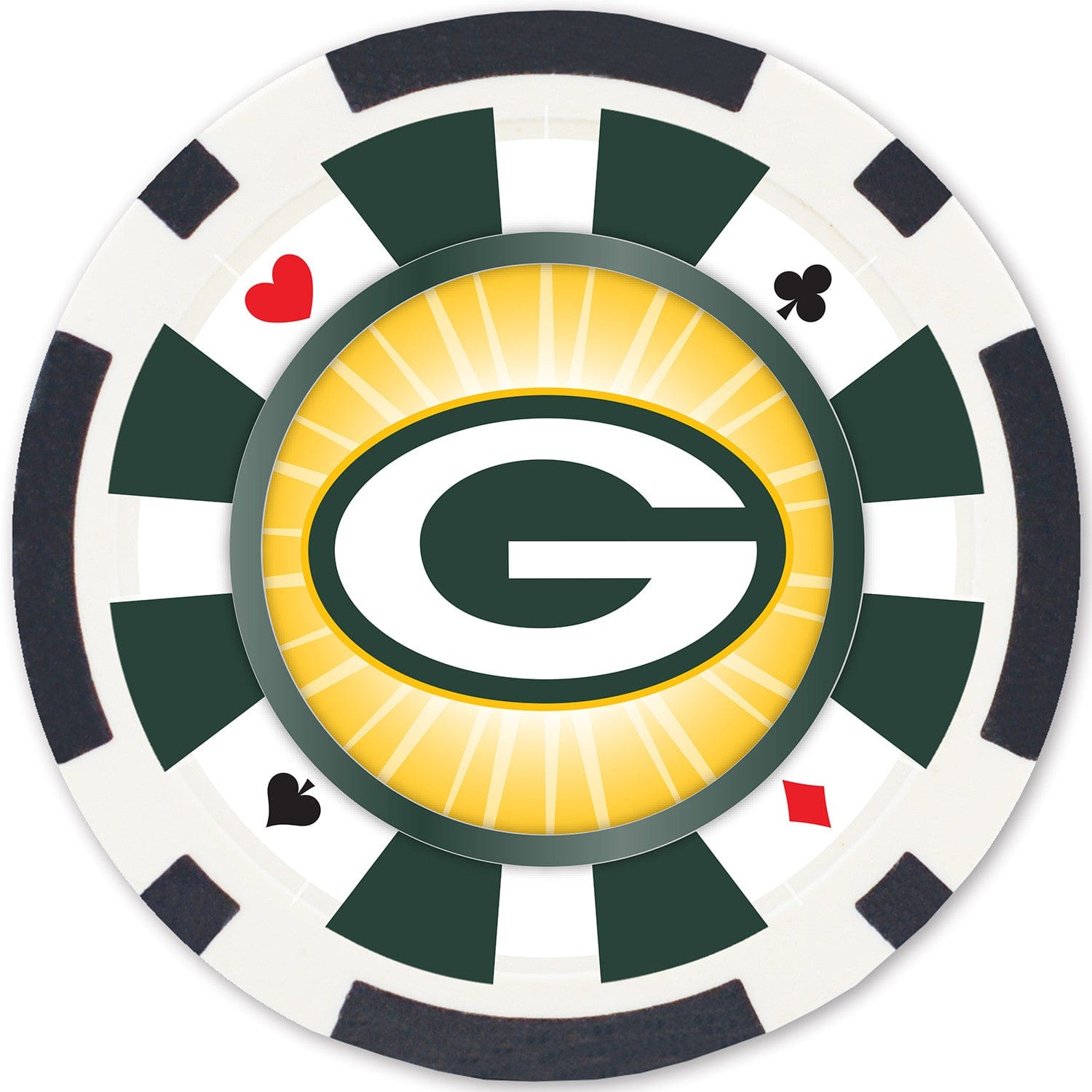 Green Bay Packers 100 Piece Poker Chip Set