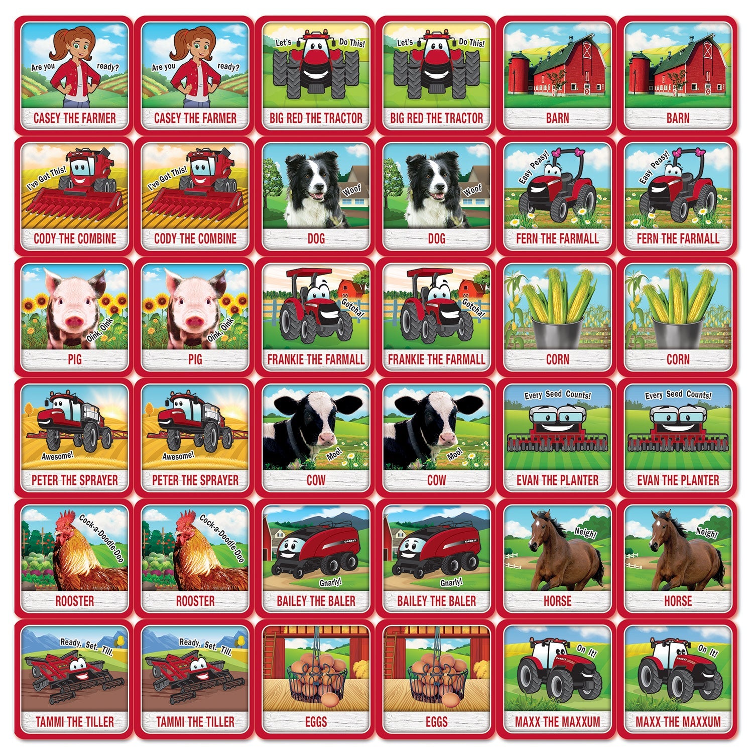 Case IH - Casey & Friends Matching Game - 757 Sports Collectibles