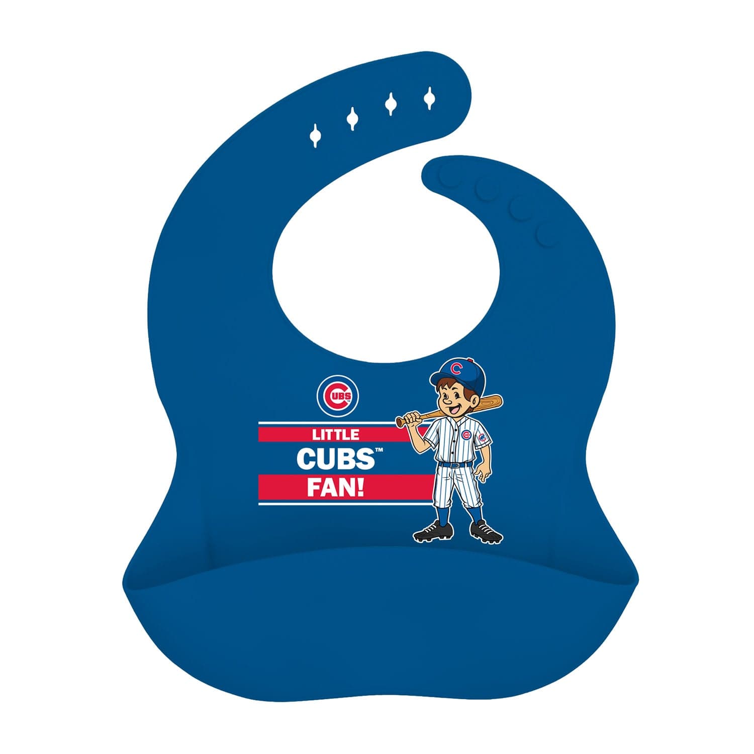 Chicago Cubs MLB Silicone Bib for Babies - Perfect for Little Fans - Sports Gifts, Sports Memorabilia, Sports Collectibles, Fan Shop