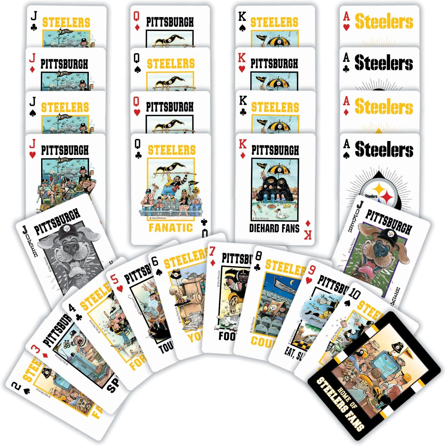 Pittsburgh Steelers Fan Deck Playing Cards - 54 Card Collector's Set - Sports Gifts, Sports Memorabilia, Sports Collectibles, Fan Shop