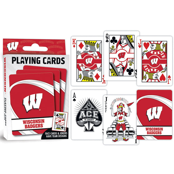 Wisconsin Badgers Playing Cards - 54 Card Deck - 757 Sports Collectibles