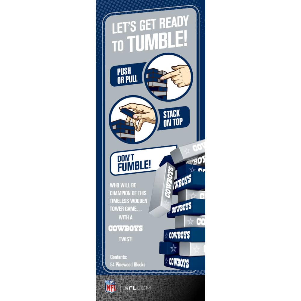 Dallas Cowboys Tumble Tower Game - Sports Gifts, Sports Memorabilia, Sports Collectibles, Fan Shop