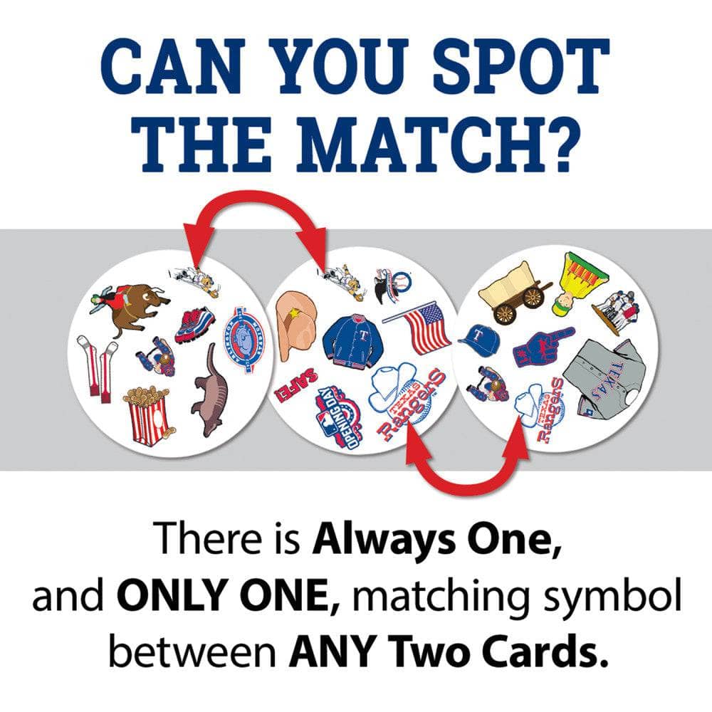 Texas Rangers Spot It! Card Game
