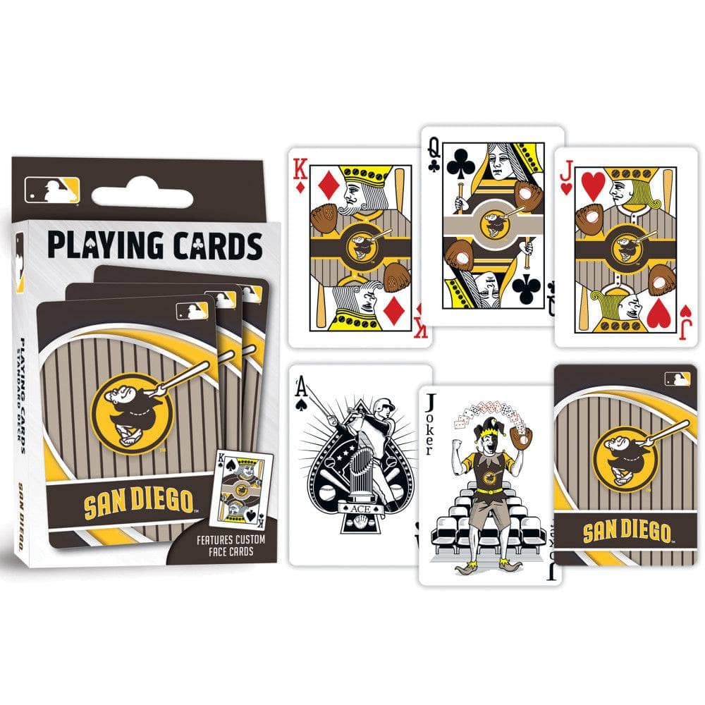 San Diego Padres Friar Playing Cards - Complete 54 Card Deck - Sports Gifts, Sports Memorabilia, Sports Collectibles, Fan Shop