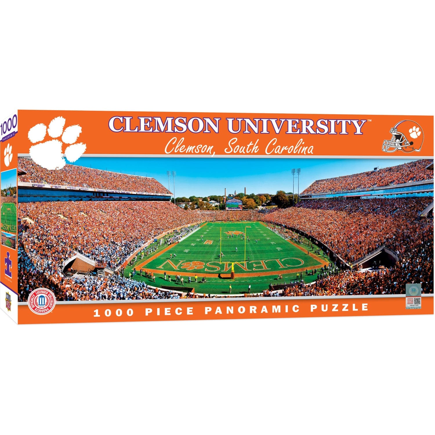Clemson Tigers 1000 Piece Panoramic Jigsaw Puzzle - End View - Sports Gifts, Sports Memorabilia, Sports Collectibles, Fan Shop